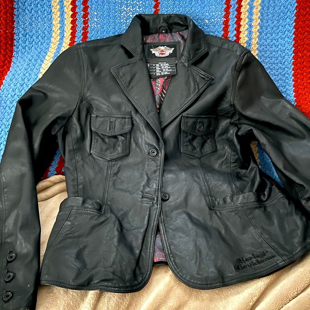 Leather women’s Harley jacket
